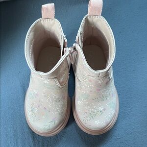 Cat & Jack Light Pink Floral Toddler Ankle Boots